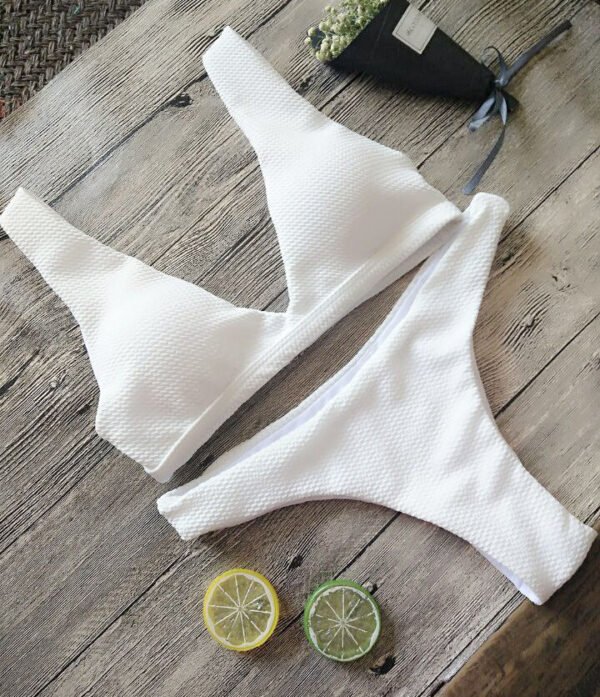 Women Bikini Set Swimwear Padded solid Bathing Beachwear - Image 6