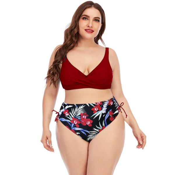 Custom European And American Women Sexy Split Plus Size Two Piece Swimwear - Image 2