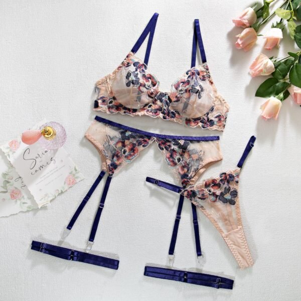 Embroidery See-through Adult Lady Like Woman Style Lingerie - Image 10