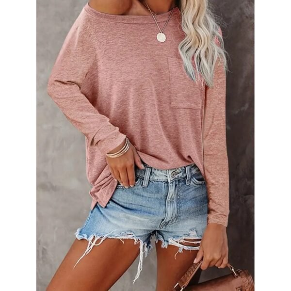 3 Pack Women's Long Sleeve Shirts Casual Crew Neck Basic Tops Solid Layer T Shirts For Ladies - Image 9