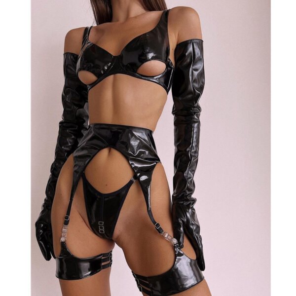 Lingerie Leather Patent Leather Seductive Set - Image 3