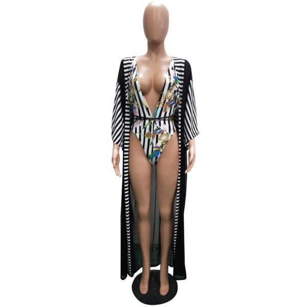 Mesh Swimsuit Elastic Swimsuit Big Size Women Swimwear - Image 3