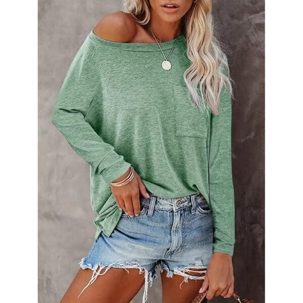 3 Pack Women's Long Sleeve Shirts Casual Crew Neck Basic Tops Solid Layer T Shirts For Ladies - Image 6