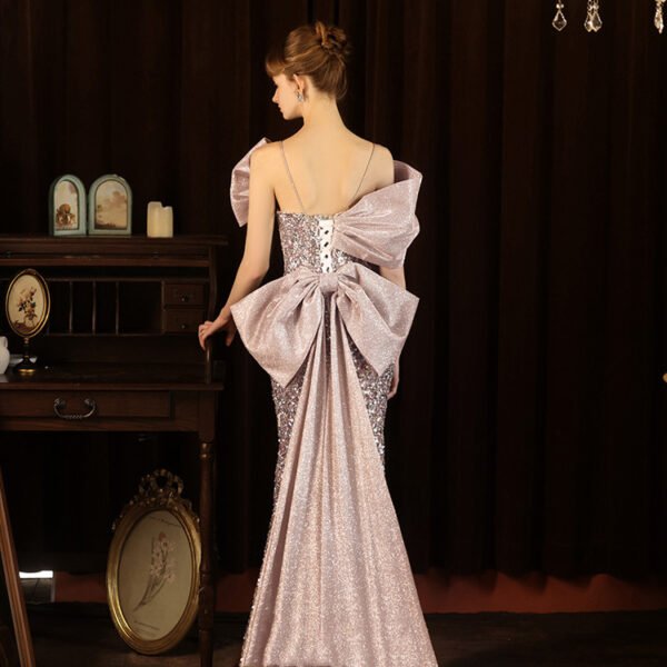 Women's Fashion Simple Fishtail Evening Dress - Image 3