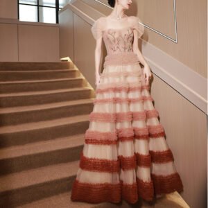 Women's Niche Light Luxury Flower Princess Evening Dress