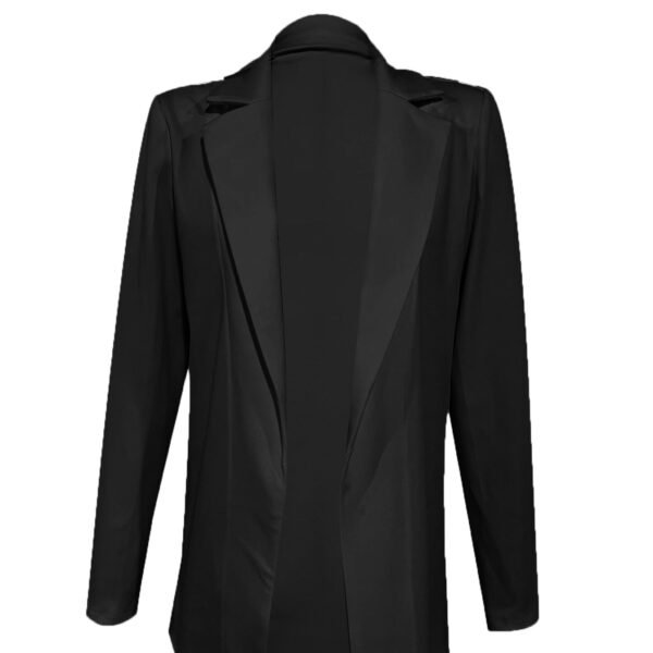 Ladies' Solid Color Open Placket Shoulder Elegant Commuting Suit Jacket - Image 2