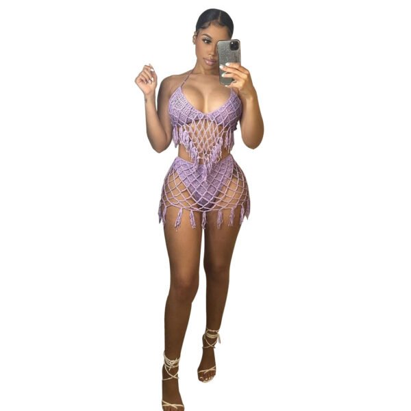 Adogirl Summer Beach Sexy Bikini Women Swimwear Hollow Out - Image 8