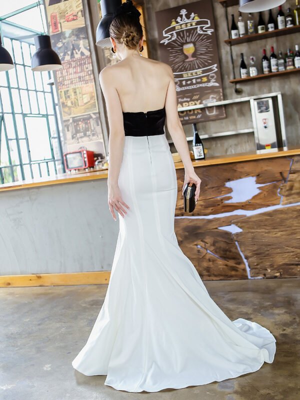 Women's Fashion Collision Wrap Slim Package Hip Fishtail Dress - Image 5