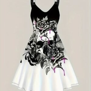 Asymmetrical Hem Short Sleeve V-neck Cross Elegant Solid Color Rhinestone Dress
