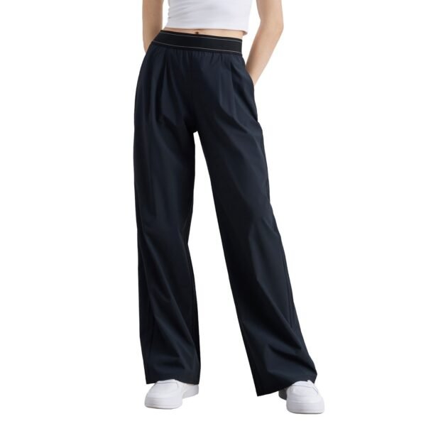 Casual Wide Leg Drooping Straight Pants Waistline Lifting Design - Image 4