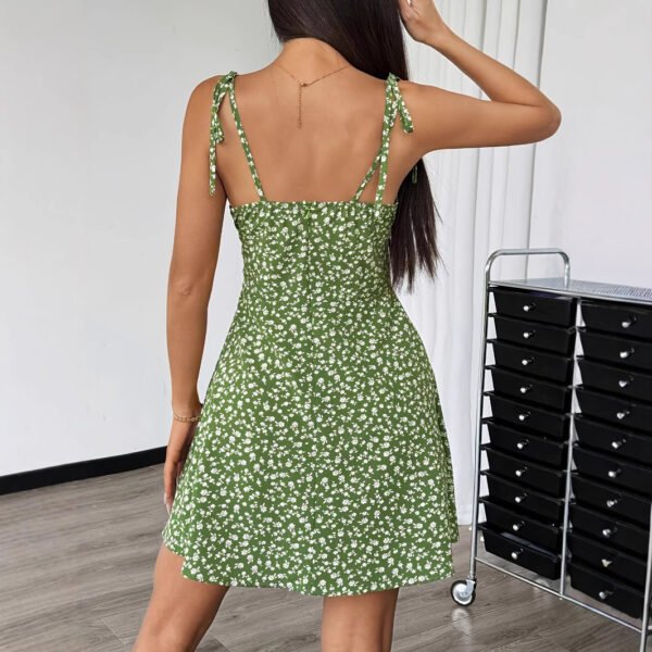 Sweet Waist Trimming A- Line Western Style Slimming Casual Dress - Image 9