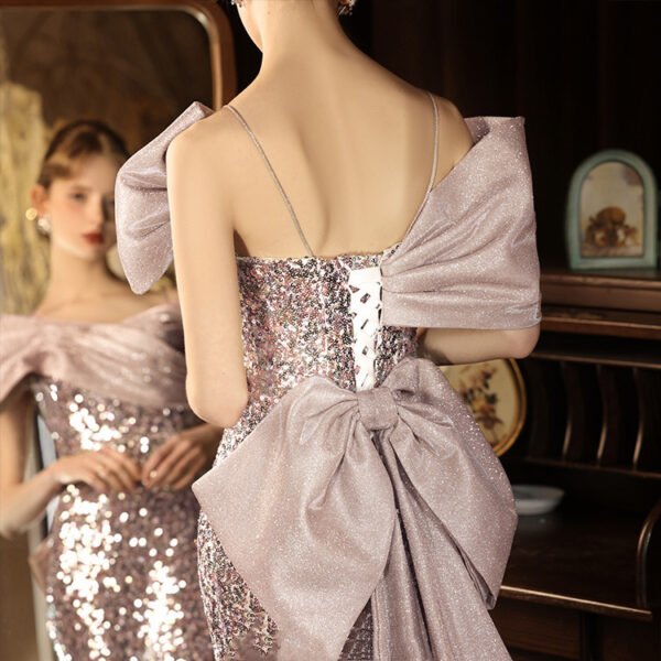 Women's Fashion Simple Fishtail Evening Dress - Image 4
