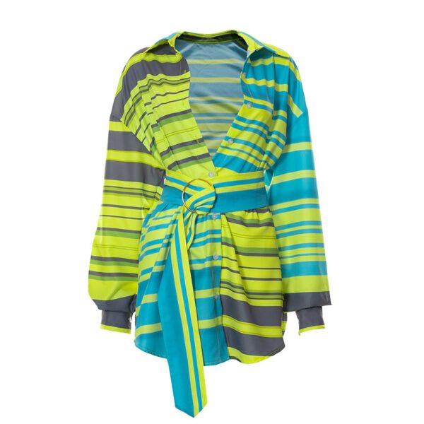 Long Sleeve Printed Swimwear Shirt Jacket - Image 4